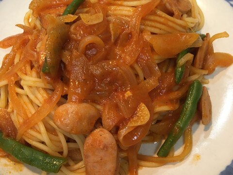 トマトジュースの残りでトマトパスタ❗️